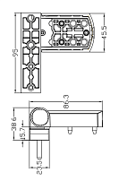 ЛДМ FORWIN (Форвин) DH-R-23.2 (Ral 9016) петля до 100 кг белая для пластик. дверей (30)