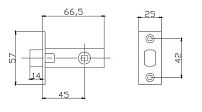 RENZ L 5-45 АВ бронза Защелка (100,20) RENZ L 5-45 АВ бронза Защелка (100,20)