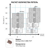 АЛЛЮР 2043 (101х76) 2BB-FHP CP БЛИСТЕР 2 подш. хром Петля дверная 2 шт (50,25)