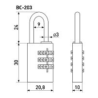Soller ВС203 кодовый Замок навесной (144,12) Soller ВС203 кодовый Замок навесной (144,12)