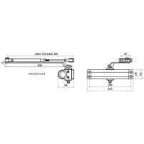 СТАНДАРТ Доводчик дверной MAX ДД 188/3-5 A-B (до 130 кг) черный RAL9005, морозостойкий(10) СТАНДАРТ Доводчик дверной MAX ДД 188/3-5 A-B (до 130 кг) черный RAL9005, морозостойкий(10)