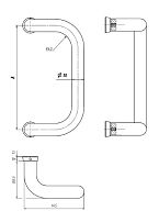 ЛДМ FURAL (Фурал) 350 мм белая (алюм.) Ручка-скоба (01.350.30 RAL 9016) (10) ЛДМ FURAL (Фурал) 350 мм белая (алюм.) Ручка-скоба (01.350.30 RAL 9016) (10)