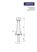 Апекс DS-0015-G золото ограничитель дверной прямой (300,10)