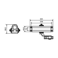АЛЛЮР Доводчик дверной TECHNO (ТЕХНО) ДД 208/4-6 F-S (до 140 кг) серебро,с HO (фикс.), морозостойкий АЛЛЮР Доводчик дверной TECHNO (ТЕХНО) ДД 208/4-6 F-S (до 140 кг) серебро,с HO (фикс.), морозостойкий