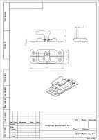 Завертка форточная Кунгур ЗФ-2 цинк (200, 10!!!) Завертка форточная Кунгур ЗФ-2 цинк (200, 10!!!)