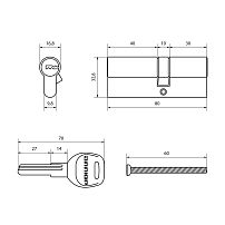 АЛЛЮР HD F 80-5К CP (35x45) хром перф.кл Цилиндровый механизм (50,10) АЛЛЮР HD F 80-5К CP (35x45) хром перф.кл Цилиндровый механизм (50,10)
