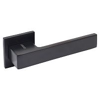 АЛЛЮР АРТ "РИНГО" BL+L45-8 BL (83150/S45) матовый черный Комплект ручка и защелка (20)