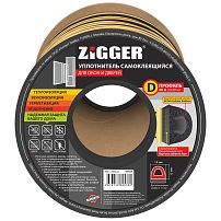 Уплотнитель ZIGGER D 14*12 бухта 40 м. черный 06-16-88 (6)