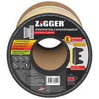 Уплотнитель ZIGGER Е 9*4 бухта 150 м. белый 06-16-79 (6)