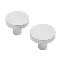 StahlBuro AP2401 2шт., W матовый белый хром. Ручка-кнопка мебельная (25, 250) StahlBuro AP2401 2шт., W матовый белый хром. Ручка-кнопка мебельная (25, 250)