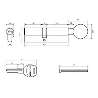 АЛЛЮР HD FG 100-5К CP[40х10х50G] хром перф.кл Цилиндровый механизм (50,10)
